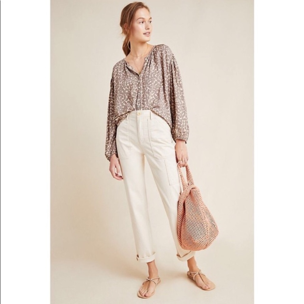 Anthropologie Herringbone Carpenter Pants